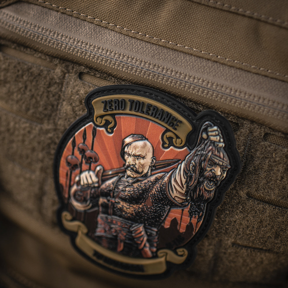 Patch Zero Tolerance M-Tac - Coyote/Negru, "Toleranță Zero" Inva-zilor