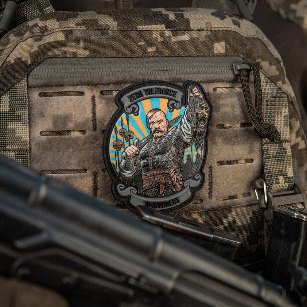 Patch Zero Tolerance PVC M-Tac - Gri, Fără Toleranță Invadatorilor