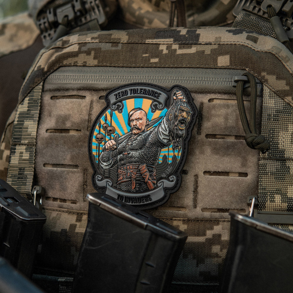 Patch Zero Tolerance PVC M-Tac - Gri, Fără Toleranță Invadatorilor