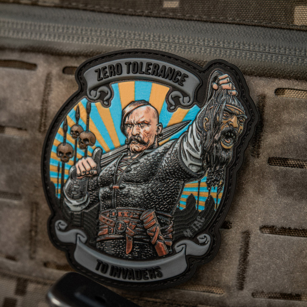 Patch Zero Tolerance PVC M-Tac - Gri, Fără Toleranță Invadatorilor