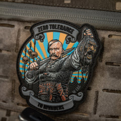 Patch Zero Tolerance PVC M-Tac - Gri, Fără Toleranță Invadatorilor