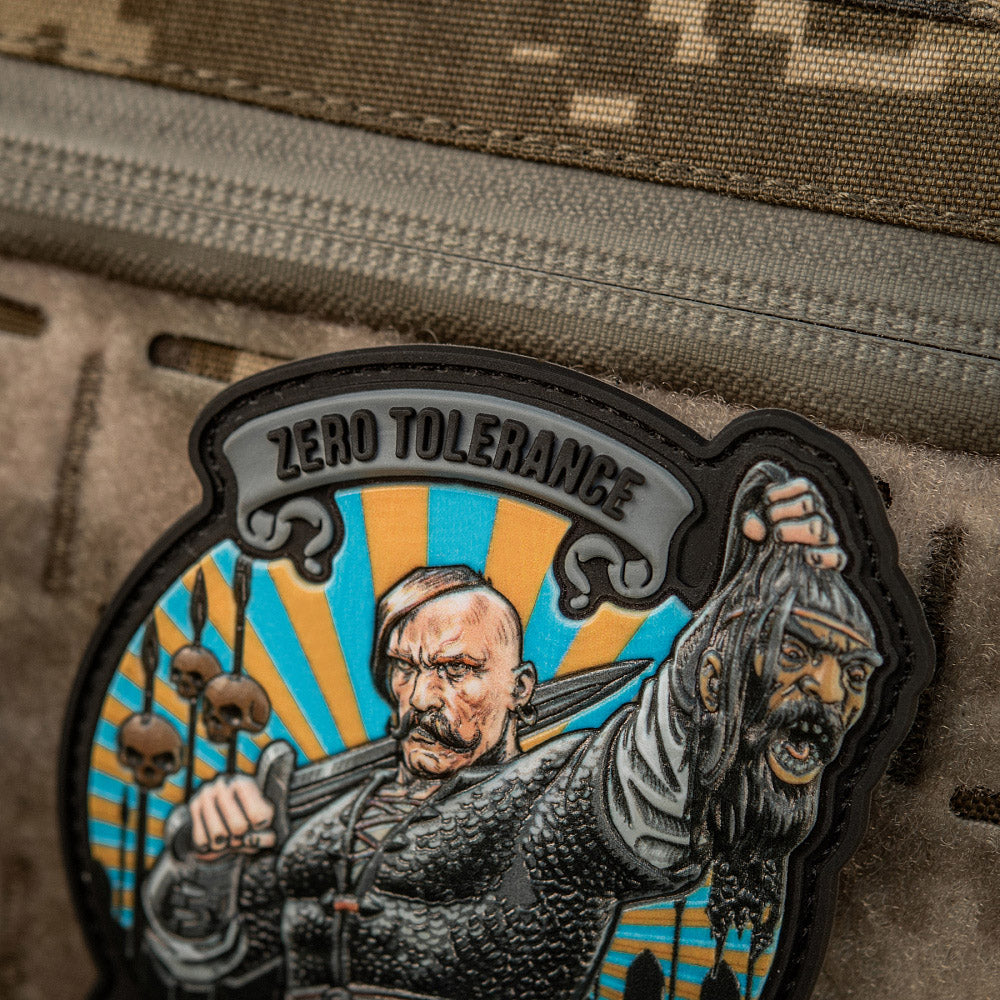 Patch Zero Tolerance PVC M-Tac - Gri, Fără Toleranță Invadatorilor