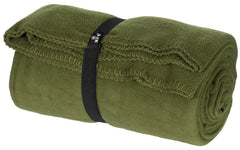 Pătură Fleece Verde Olive MFH - 300g/m², sac transport
