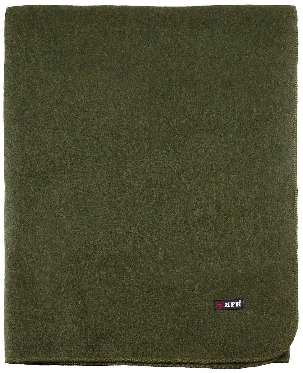 Pătură Lână Tip US Army Oliv MFH - 80% Lână, 225x155 cm