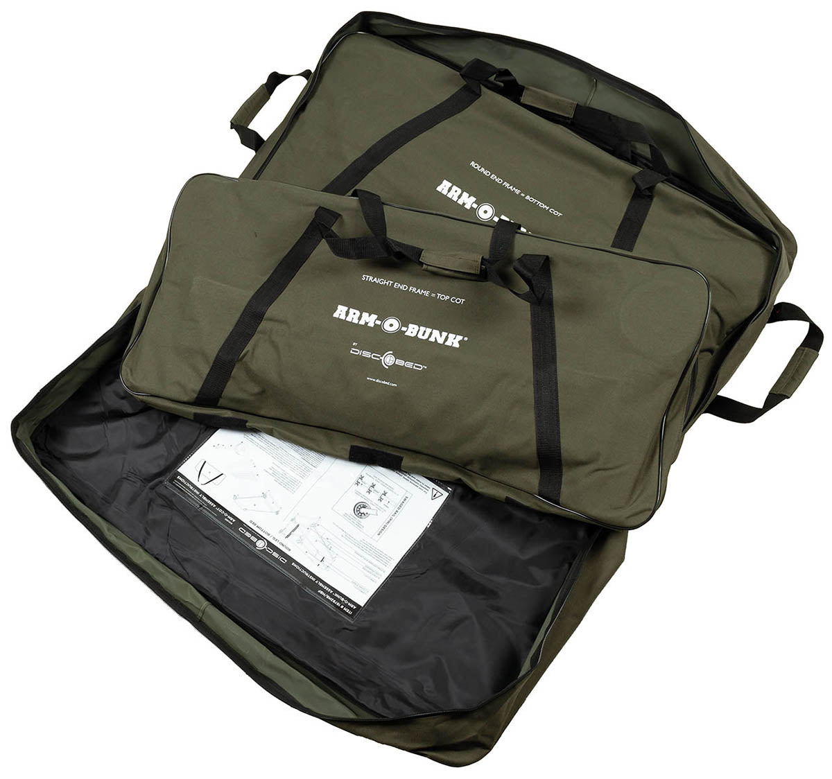 Paturi Campanie Disc-O-Bed Arm-O-Bunk Verde OD - 227kg/Pat, Asamblare Rapidă