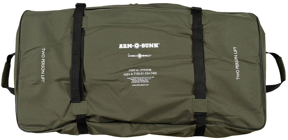 Paturi Campanie Disc-O-Bed Arm-O-Bunk Verde OD - 227kg/Pat, Asamblare Rapidă
