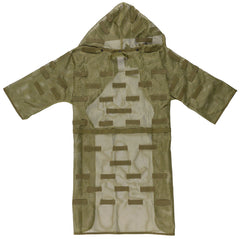 Pelerină Camuflaj Plasă Verde Oliv MFH - Bucle pentru Vegetație, Glugă Detașabilă