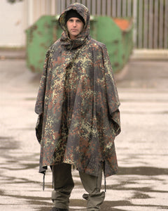 Pelerină de Ploaie Mil-Tec Rip-Stop – 210 x 150 cm, 5.000 mm, Flecktarn