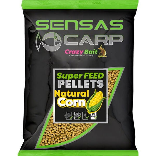 Pelete Nadă Super Feed SENSAS Natural Corn 2mm - Atractivitate Maximă