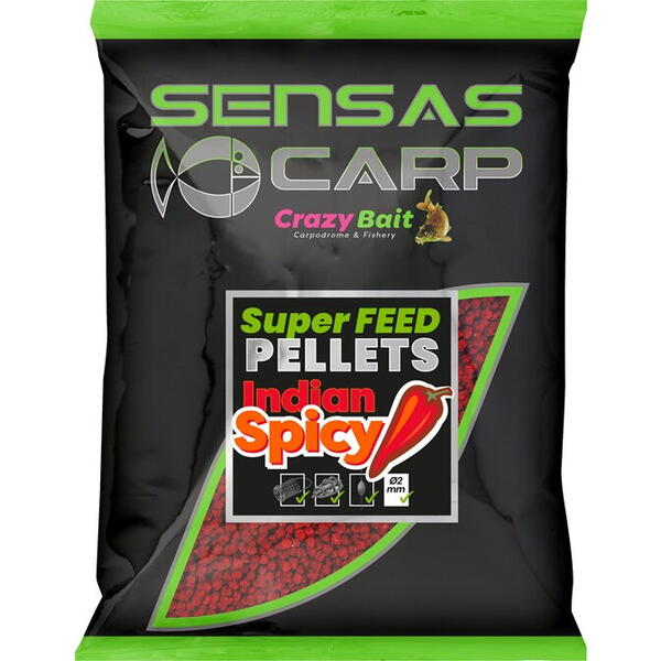 Pelete Pescuit Sensas Super Feed Indian Spicy 4mm - Aroma Intensă, Atractivitate Maximă