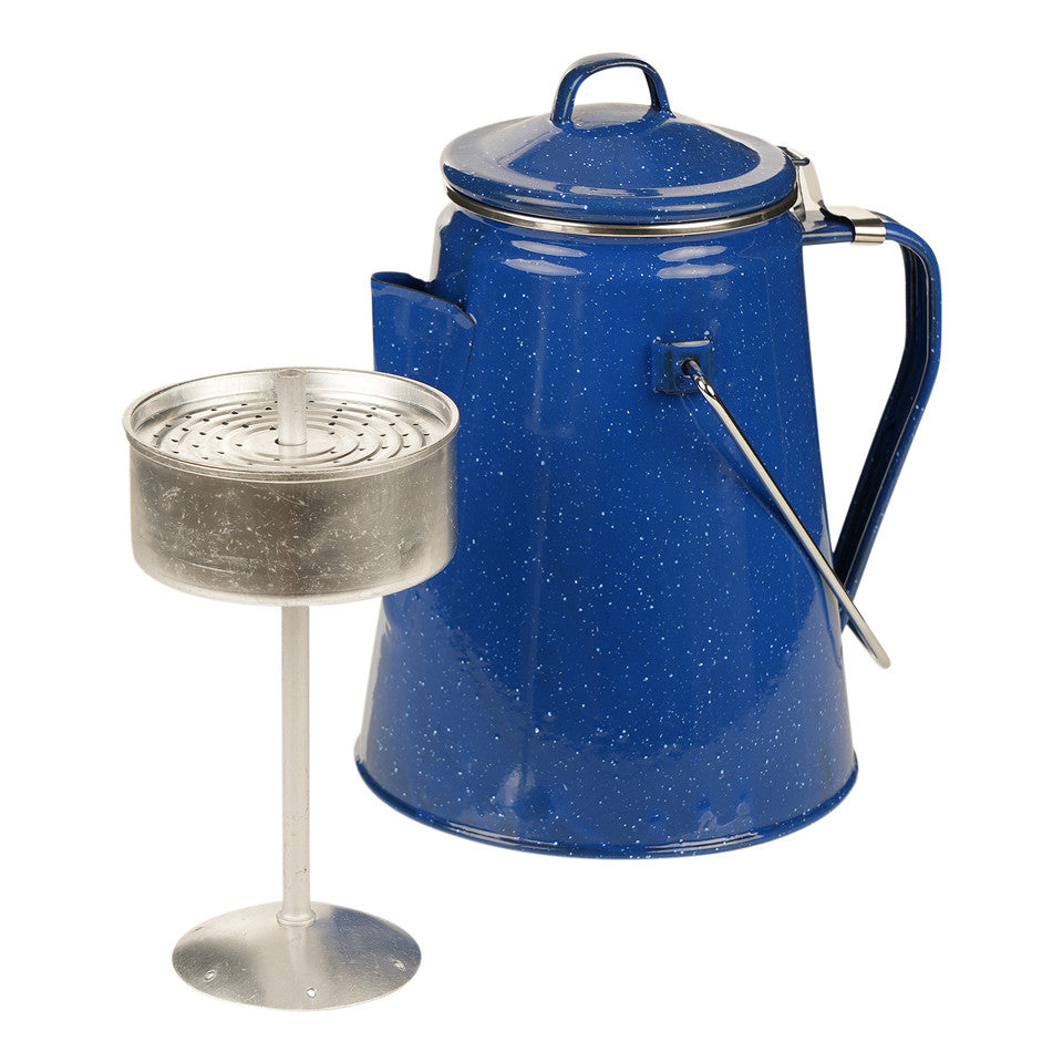 Percolator de Cafea Emailat Albastru Fosco - Cafea Robustă Oriunde