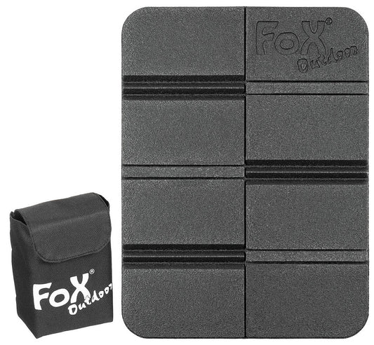 Pernă Izotermă Șezut Pliabilă Negru FoxOutdoor - Ultra-ușoară, Izolatoare