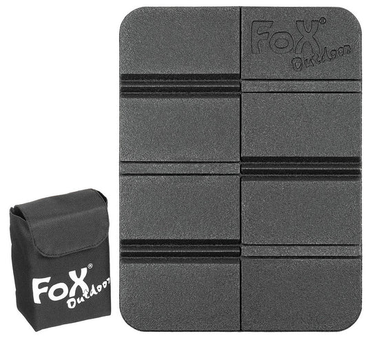 Pernă Izotermă Șezut Pliabilă Negru FoxOutdoor - Ultra-ușoară, Izolatoare