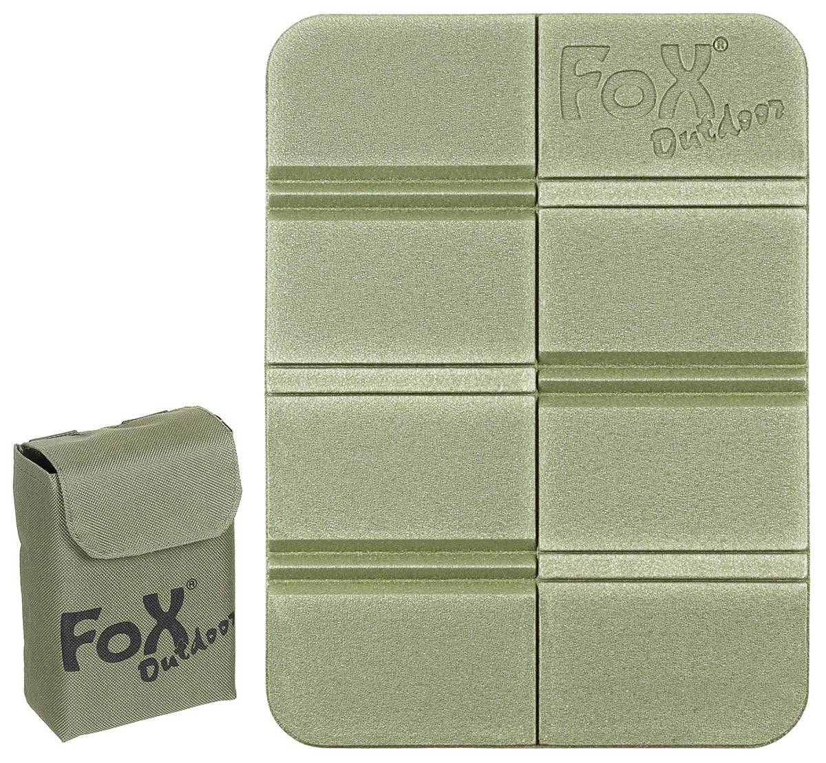 Pernă Șezut Termo Pliabilă Molle Verde OD FoxOutdoor - Izolație excelentă, 75g