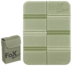 Pernă Șezut Termo Pliabilă Molle Verde OD FoxOutdoor - Izolație excelentă, 75g