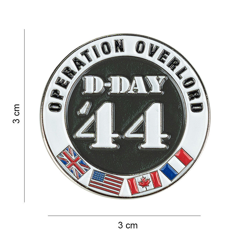 Pin Emblema D-Day 44 Allied Flags - Onorează Eroii și Istoria