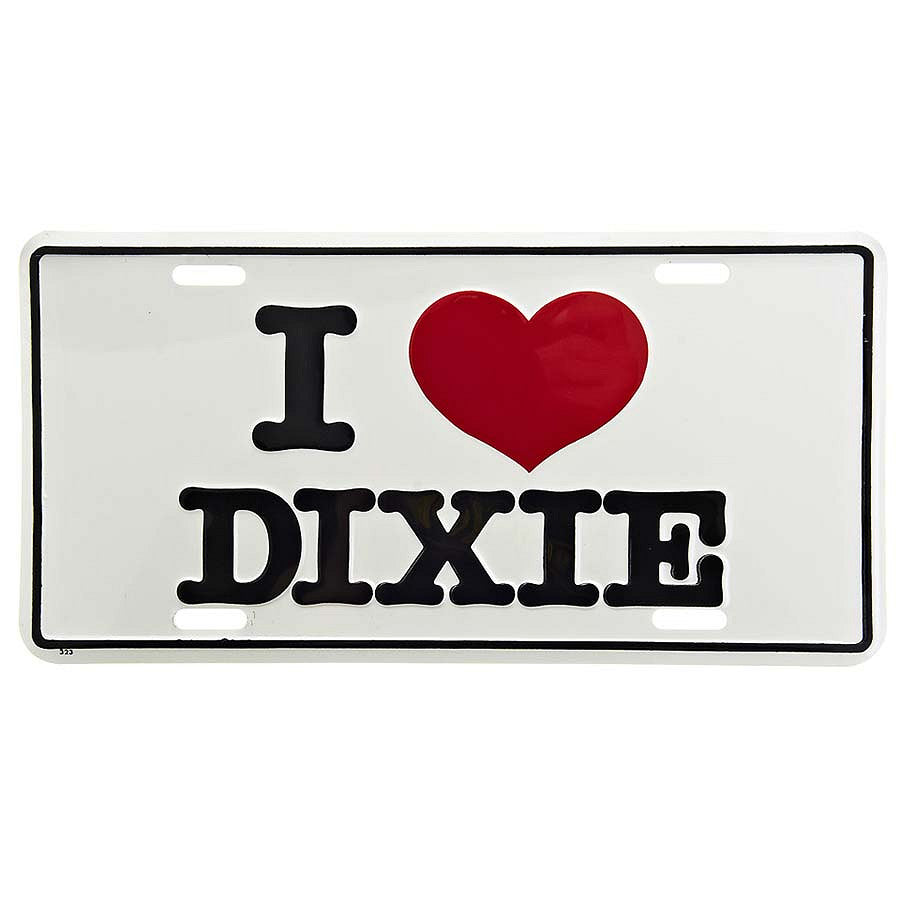 Placă Decorativă Nummerplaat I love dixie #5180 - Exprimă-ți Spiritul Rebel