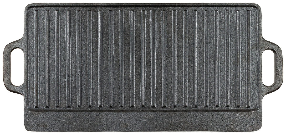 Placă Grill Fontă Negru FoxOutdoor - Reversibilă, 50x23cm