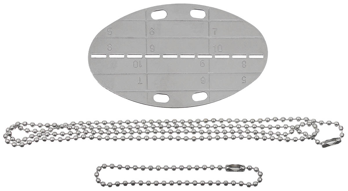 Placă Identificare BW Ovală Argintie MFH - Oțel Inoxidabil, 8x5 cm