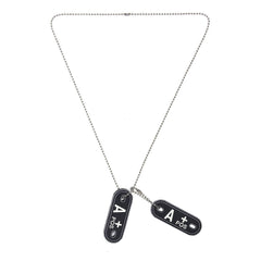 Placă Identificare Dog Tag PVC A+ Negru - Esențială în Situații Critice