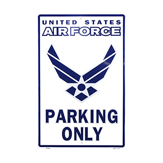 Placă Metalică Air Force Parking Only - Declarație Vizuală Puternică