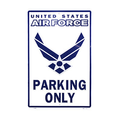 Placă Metalică Air Force Parking Only - Declarație Vizuală Puternică
