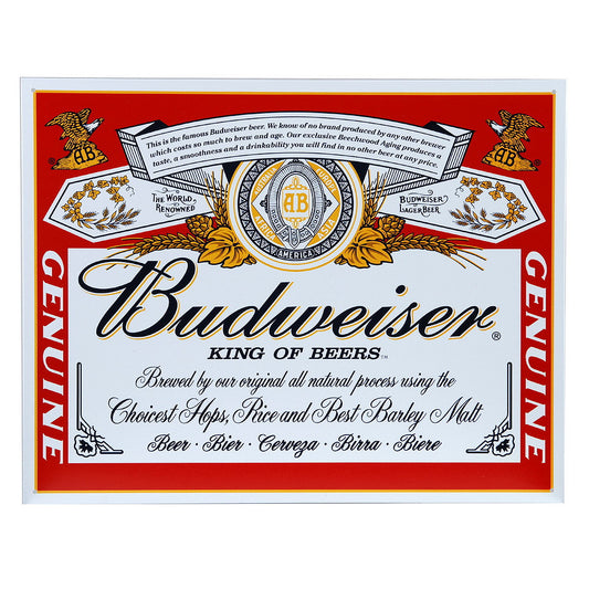 Placă Metalică Budweiser '63 Iconic - Accent Autentic pentru Spațiul Tău