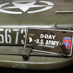 Placă Metalică D-Day Allied Star - Spiritul Sacrificiului Evocat