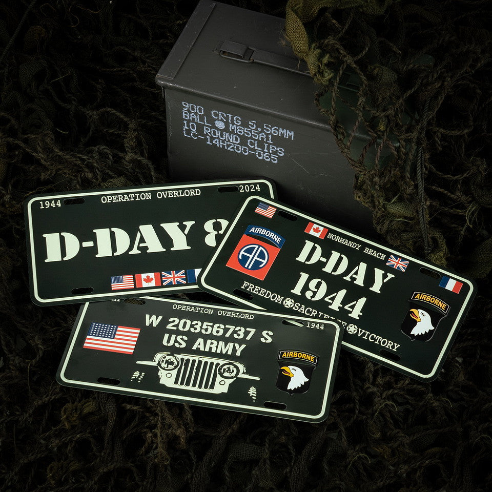 Placă Metalică D-Day Willys - Spiritul Eroic Al Zilei Z
