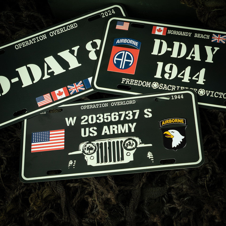 Placă Metalică D-Day Willys - Spiritul Eroic Al Zilei Z