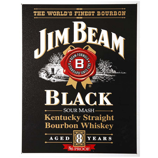 Placă Metalică Decorativă Jim Beam Nr. 6 Negru - Adaugă Stil Robust Spațiului Tău