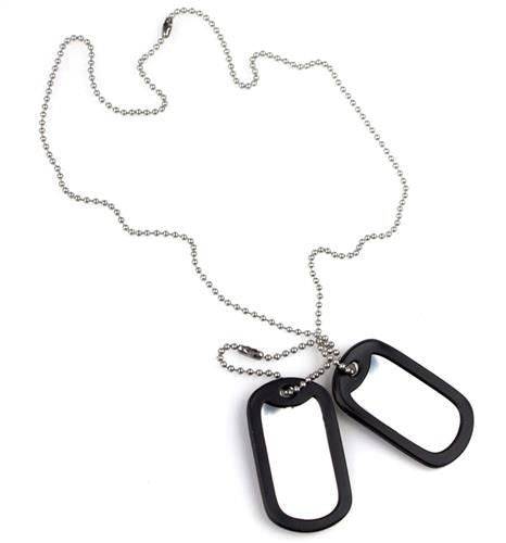 Plăcuțe de Identificare Mil-Tec US Dog Tag – Set 2 Plăcuțe cu Rame Silențioase