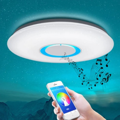 Plafonieră LED 30W RGB+Alb PT FI390 Globstar - Smart, Difuzor Audio - 2