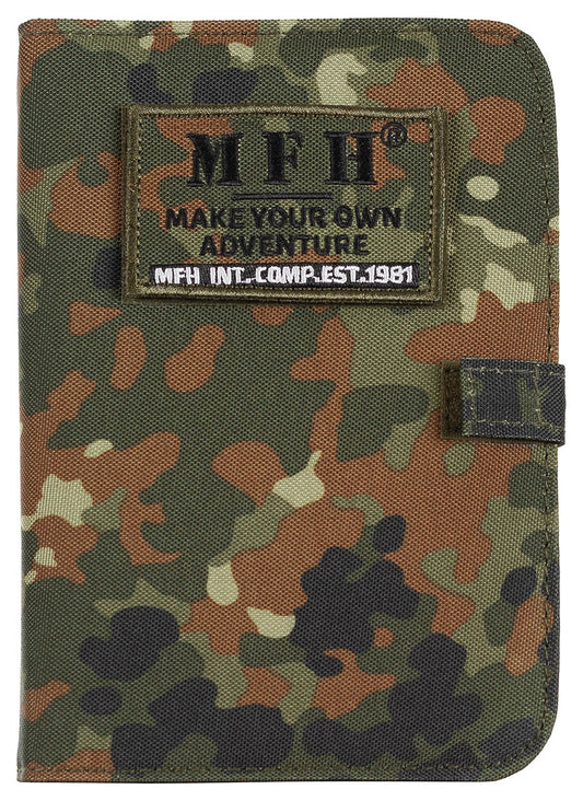Planificator A6 Flecktarn BW Camo MFH - Panou Velcro, Inele Detașabile