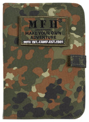 Planificator A6 Flecktarn BW Camo MFH - Panou Velcro, Inele Detașabile
