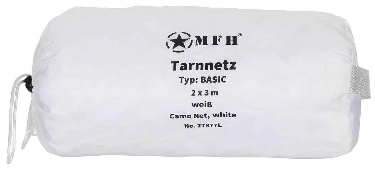 Plasa Camuflaj 2x3m Basic Alb MFH - Cu plasă, Bordură