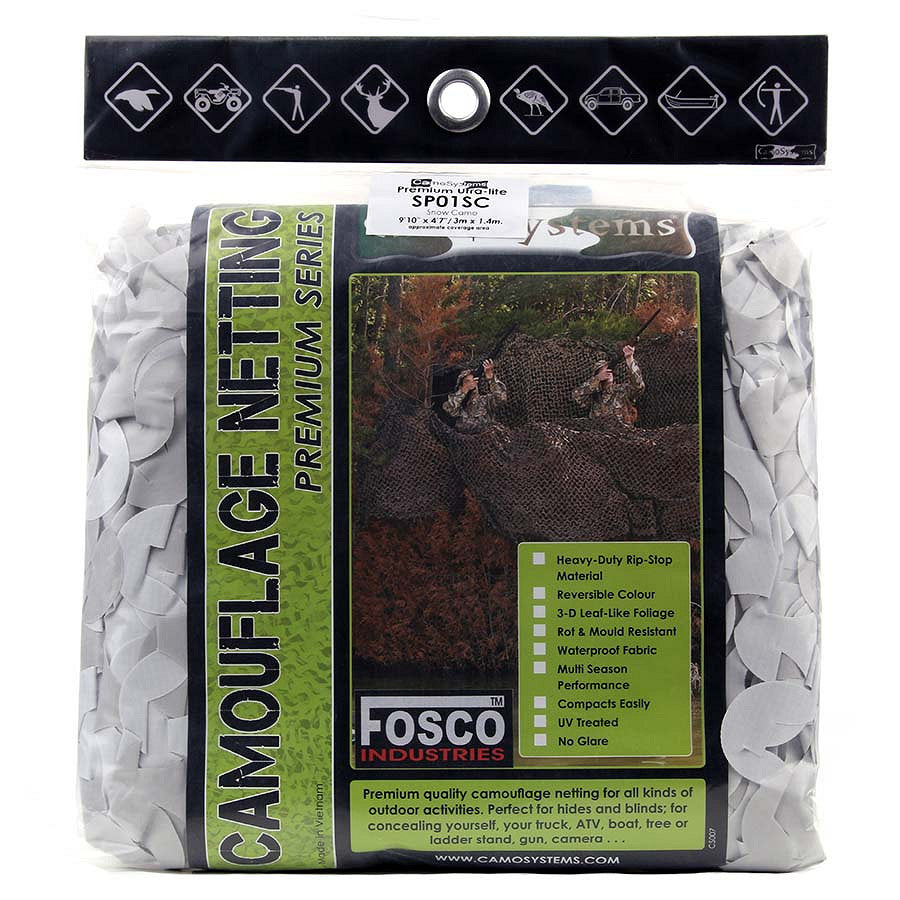 Plasă Camuflaj Camonet ultimate SP01SC Snow Camonet - Camuflaj Iarnă Excepțional