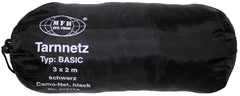 Plasă Camuflaj Tarnnetz Negru MFH - 2x3m, Poliester