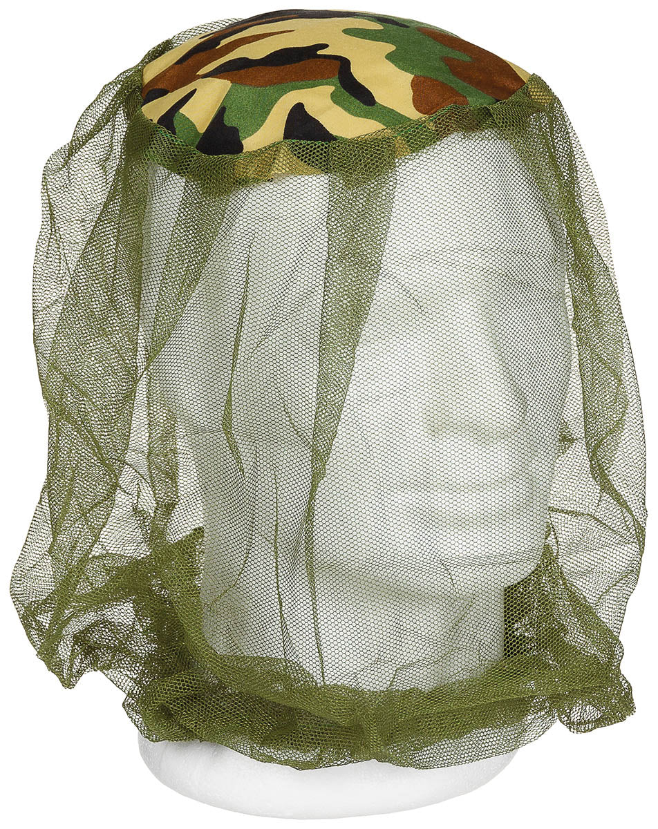 Plasă Cap Anti-Țânțari Moskito Oliv-Woodland MFH - Compact, 100% Poliester