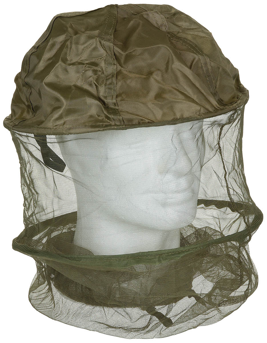 Plasă de Cap Moskito Verde Oliv MFH - Cadru Metalic, 100% Nailon