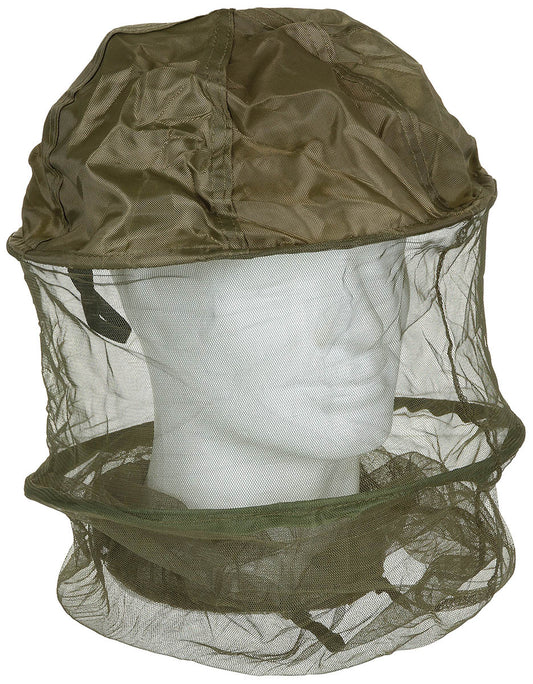 Plasă de Cap Moskito Verde Oliv MFH - Cadru Metalic, 100% Nailon
