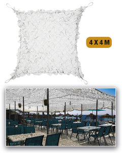 Plasă de Umbrire Mil-Tec Shade Sail – 4 x 4 m, Umbră 70-80%, Albă