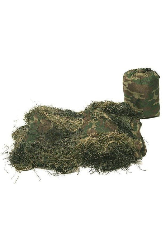 Plasă Ghillie Mil-Tec Anti-Fire – 300 x 200 cm, Tratată Ignifug, Woodland