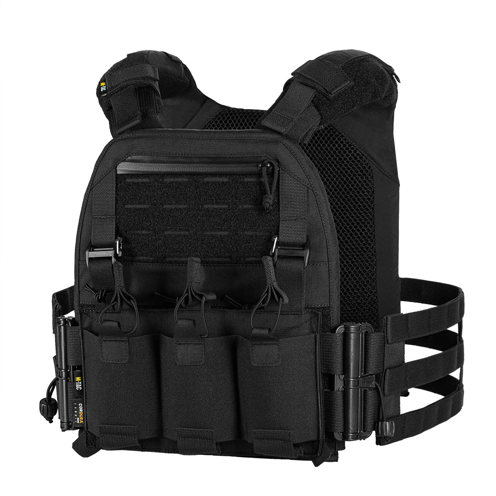 Plate Carrier Cuirass Elite M-Tac - Negru, Sistem Quick-Reset