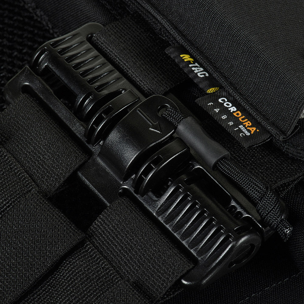 Plate Carrier Cuirass QRS FAST XL M-Tac - Negru, Rapid-Detașabil