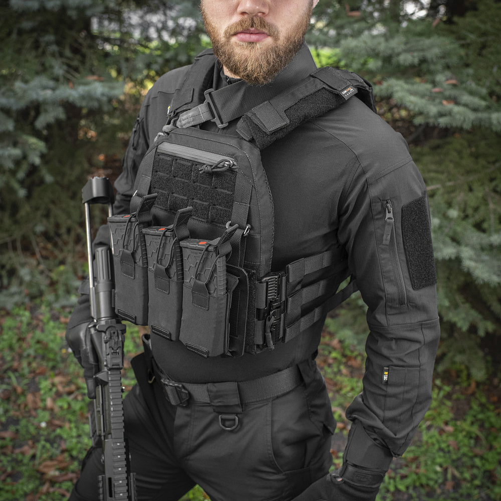 Plate Carrier Cuirass QRS Gen.II M-Tac - Negru, Sistem QRS Rapid