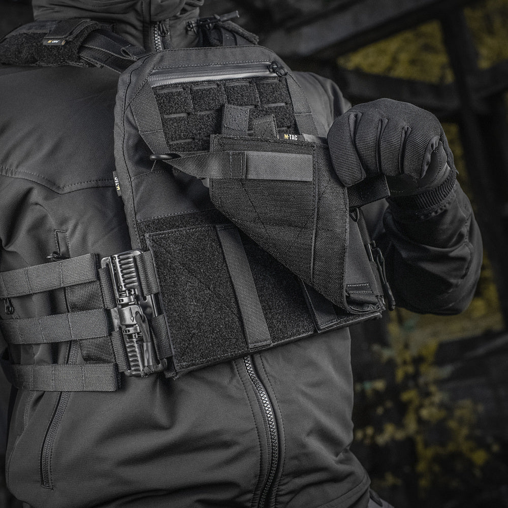 Plate Carrier Cuirass QRS M-Tac - Black cu Sistem de Eliberare Rapidă