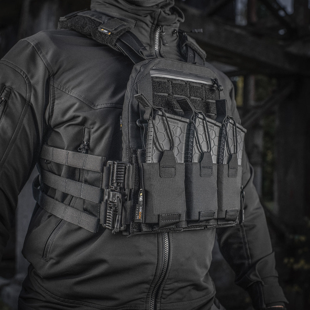 Plate Carrier Cuirass QRS M-Tac - Black cu Sistem de Eliberare Rapidă
