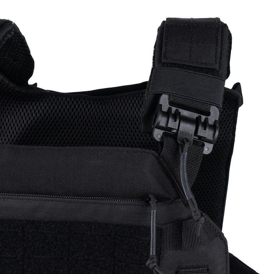 Plate Carrier QR Lasercut Negru - Protecție și Acțiune Rapidă