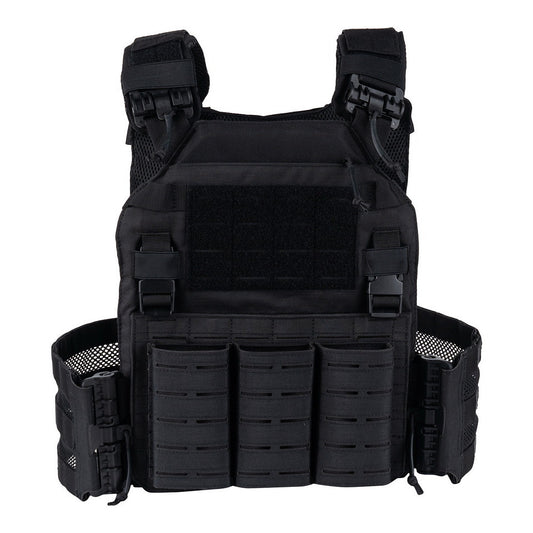 Plate Carrier QR Lasercut Negru - Protecție și Acțiune Rapidă